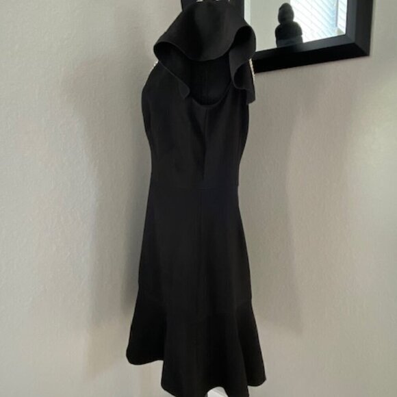 NWT RACHEL ZOE Fifi Beaded Fit & Flare Black Dress 10 - Picture 7 of 16